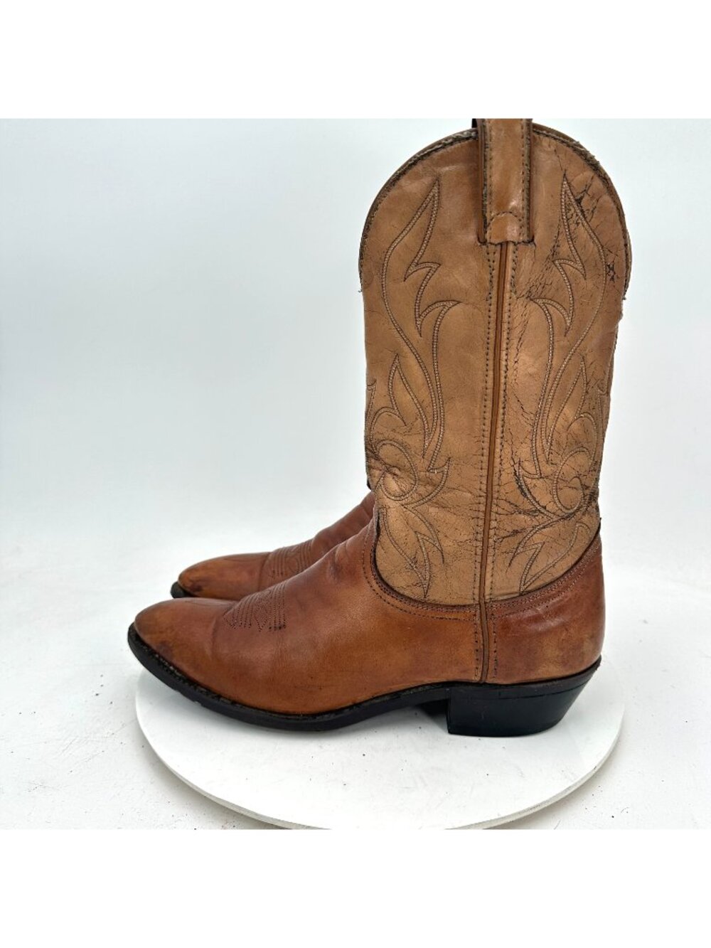 Laredo Men Size 10.5D 2583 Brown Leather Pull On Western Cowboy Boot